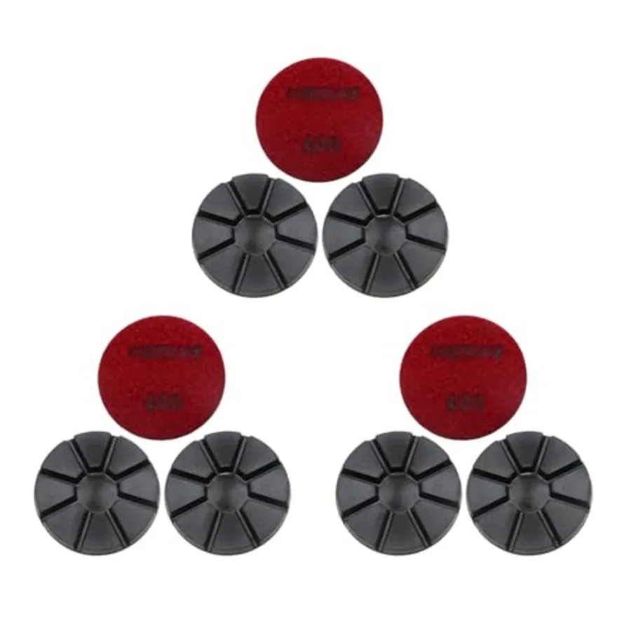 

Hybrid Transitional Diamond Polishing Pucks for Concrete Terrazzo Floor 3 Inch Hook and Loop Grinding Pads 400# 9PCS