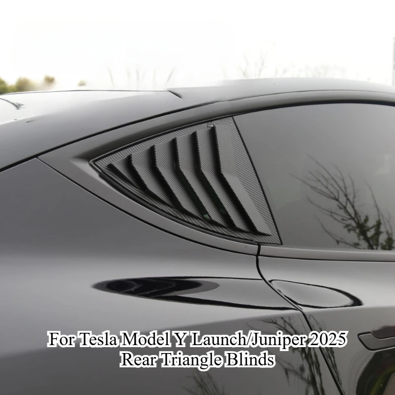 For Tesla Model Y Launch/Juniper 2025 Rear Triangle Blinds Rear Window Triangle Window Spoiler Louver Shutter Cover Decoration
