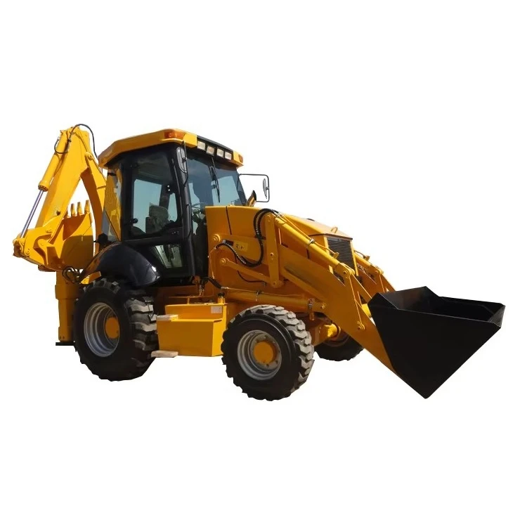 Compact Backhoe Loader 4x4 Diesel Digger with Front Bucket for Brazil Farm Projects