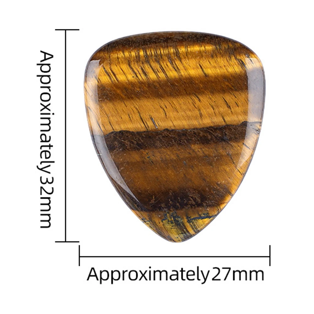 27*32mm Guitar Picks Handmade Natural Stones Crystals Electric Smooth Guitar Picks Bass Acoustic Electric Guitar Accessories