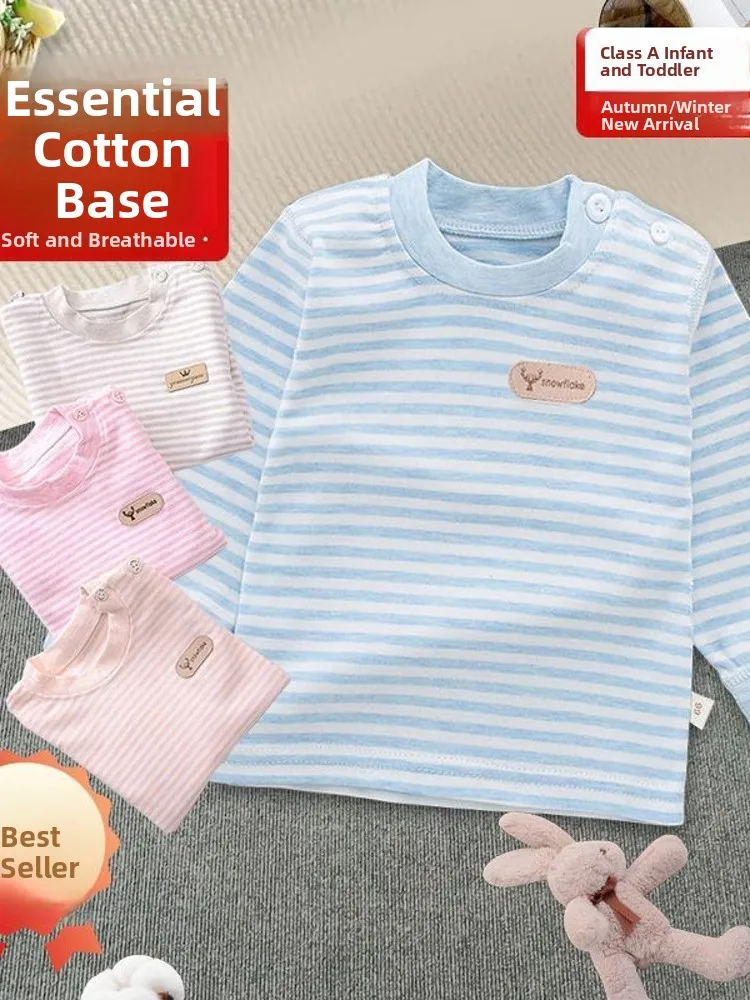 pure-cotton-autumn-clothes-warm-mid-neck-children's-inner-wear-spring-summer-autumn-pure-cotton-underwear-for-boys-and-girls