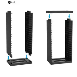 PS4 Multifunctional Disic Storage Tower Games Discs Holder Vertical Stand 18 Game Disks for PlayStation4 Pro Slim/Xbox One
