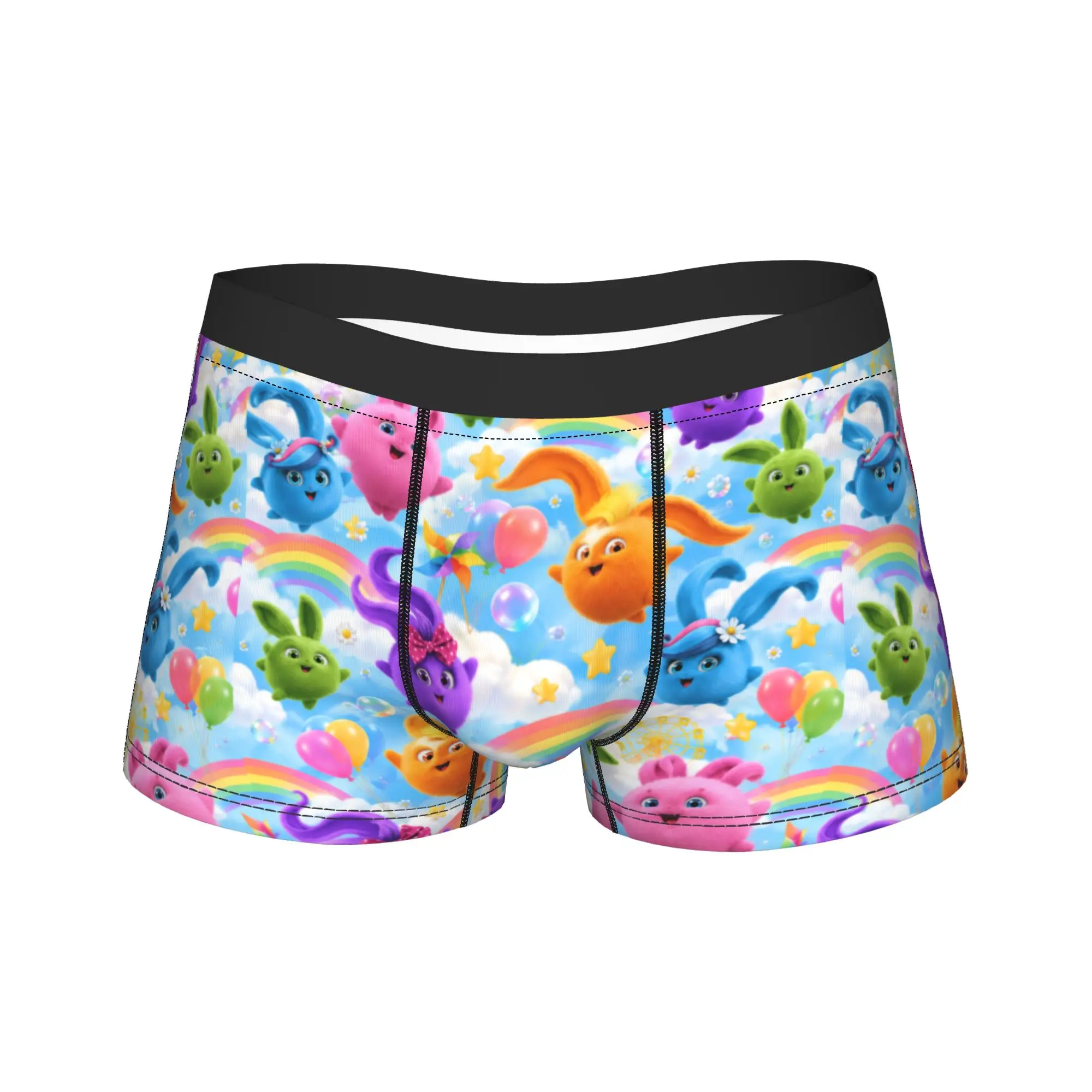 Sunny Bunnies five colourful balls Underwear  Printed Trunk High Quality Man Underpants Novelty Shorts Briefs Birthday Gift