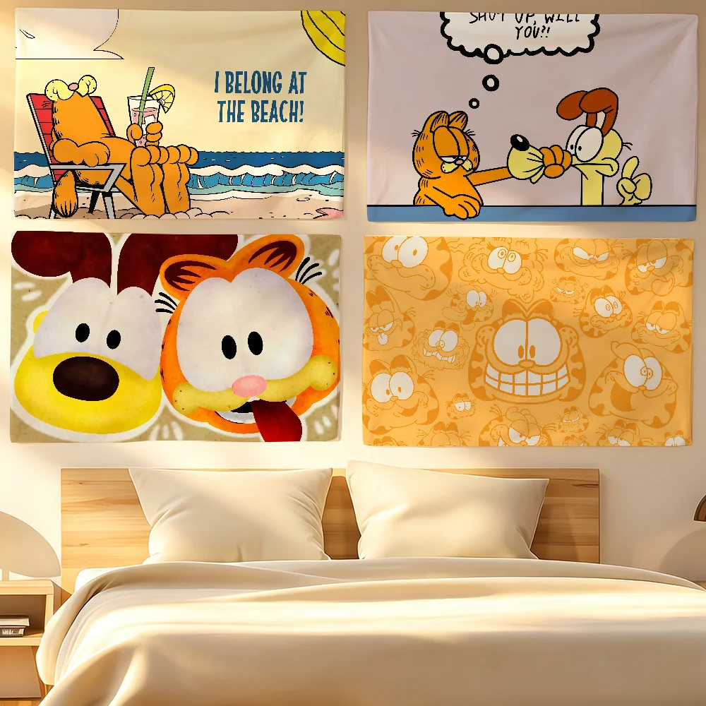 Cartoon cute G-GarfieldS flag For Living Room Home Dorm Decor Wall Outdoor Camping Party Banner Gifts