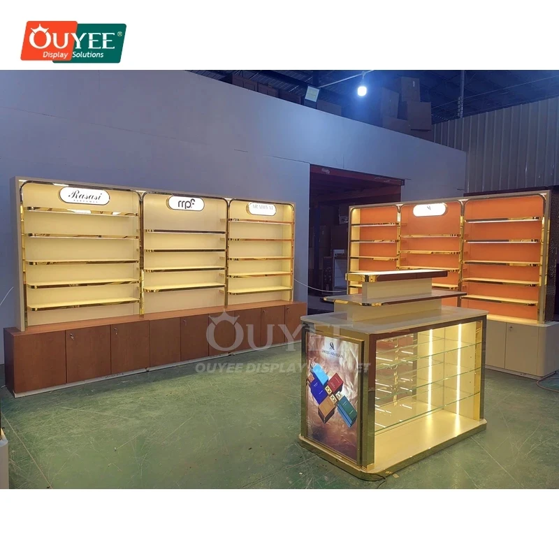 custom.Contemporary Retail Shop Metal Commercial Furniture Oem Service Retail Perfume Display Fixtures