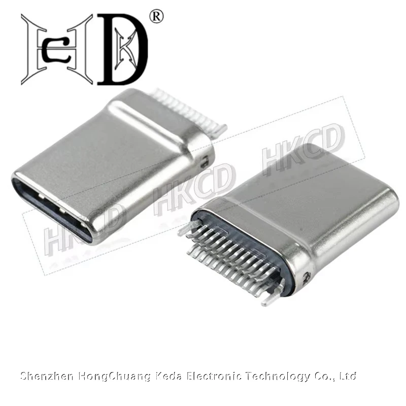 10PCS USB3.1 Type-C Male 24P USB-C Stretch Seamless Without PCB Board CLAMP 0.8 TYPE-C PLUG