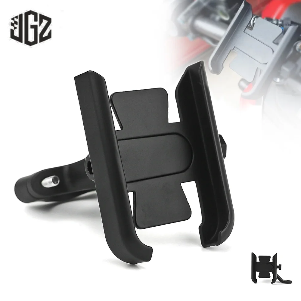 Universal Rotation Aluminum Motorcycle Cellphone Mount Holder Bicycle Scooter GPS Handlebar Mirror Clip Bracket Stand Support