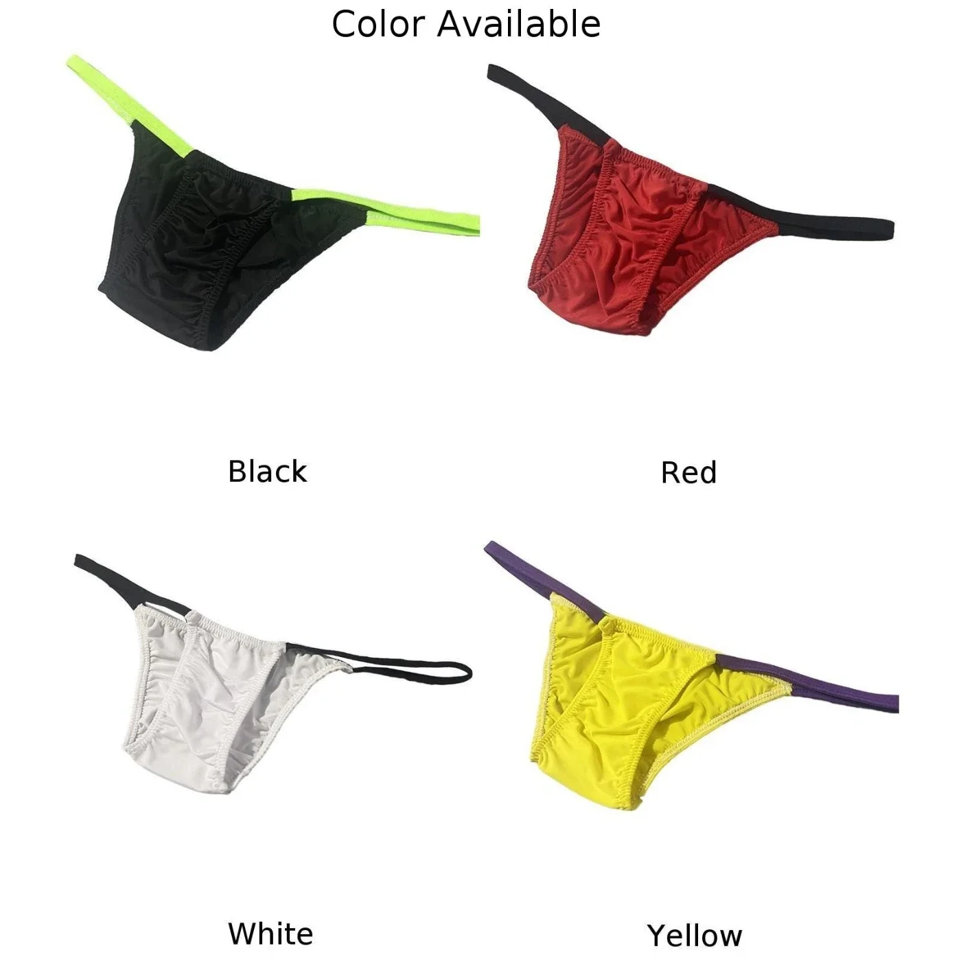 Men Enhance Peni Pouch Thong Bikini Briefs Posing Underwear Low-Rise Soft Jockstrap Panties U-Convex Breathable Underpants