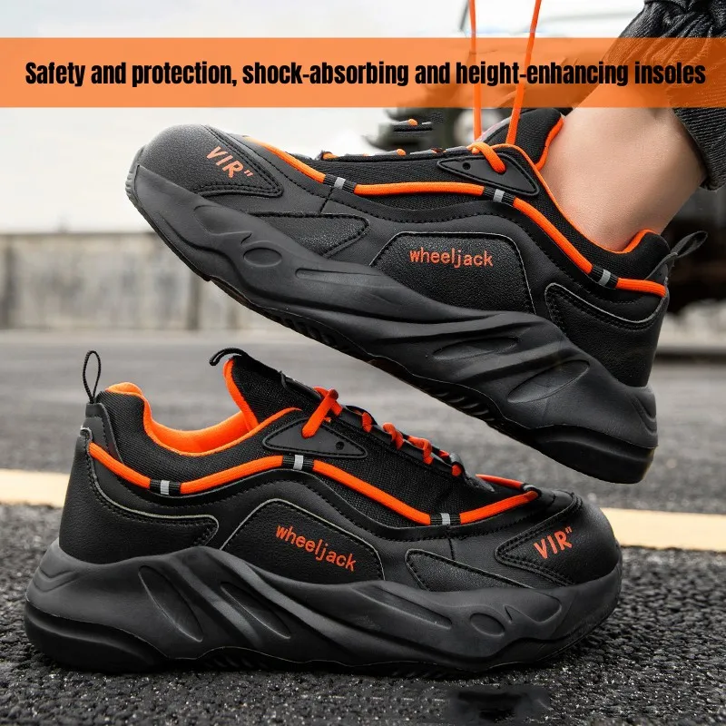 Diansen New Steel Toe Cap Platform Boots Light Breathable Sneaker For Work Men Safety Shoes Anti Smashing Security Shoes Hombre