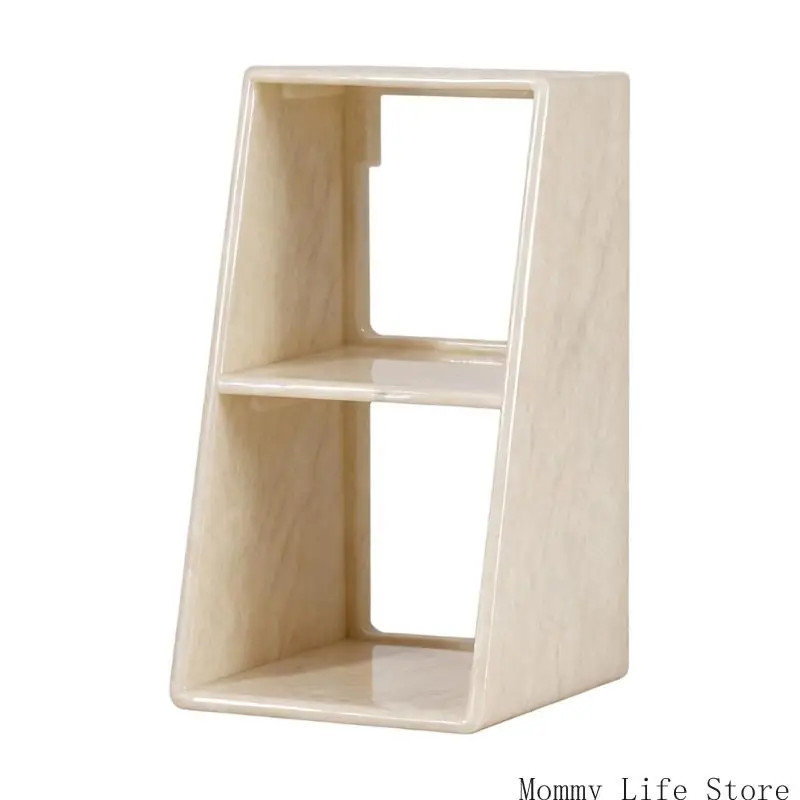 

Miniature Retro Cabinet For Dollhouses Desktop 1/6 Scale Plastic Shelf Easy Assembly MultiScene Use