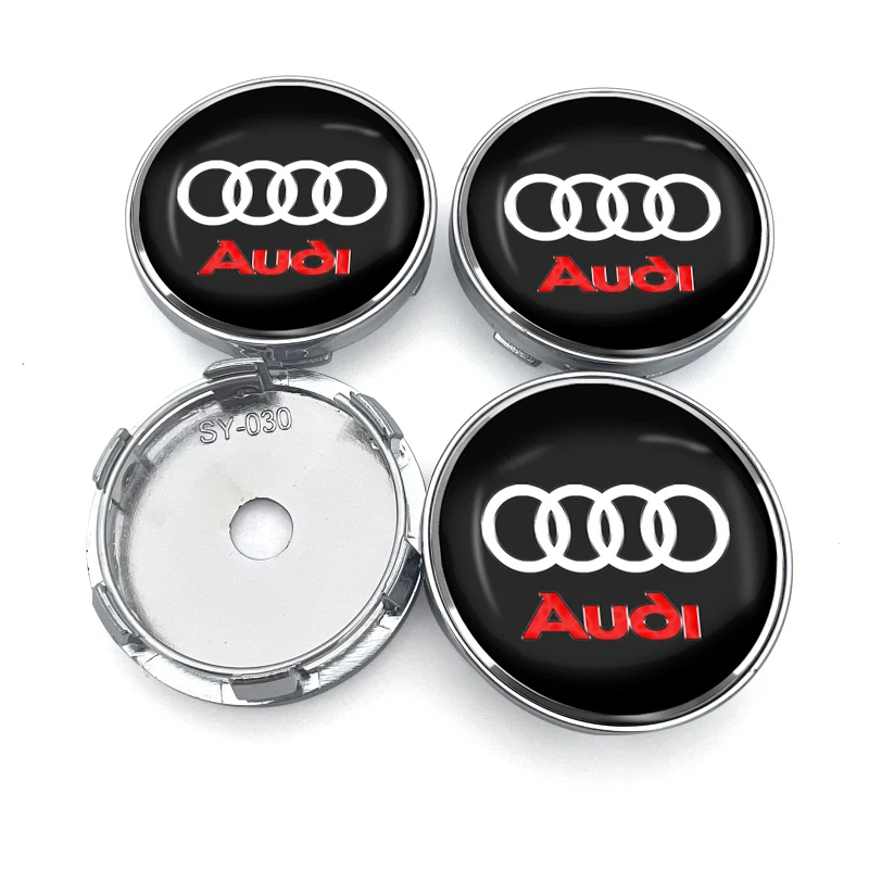4Pcs Car Wheel Hub Center Caps Rims Wheels Emblems Cover For Audi Sline B5 B6 A5 A6 C6 C5 A1 A7 A8 Q2 Q3 Q5 Accessories