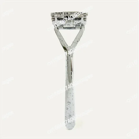 Leaf shaver with blade replacement, three-layer shaver, shaving razor, bald head artifact (stainless steel)