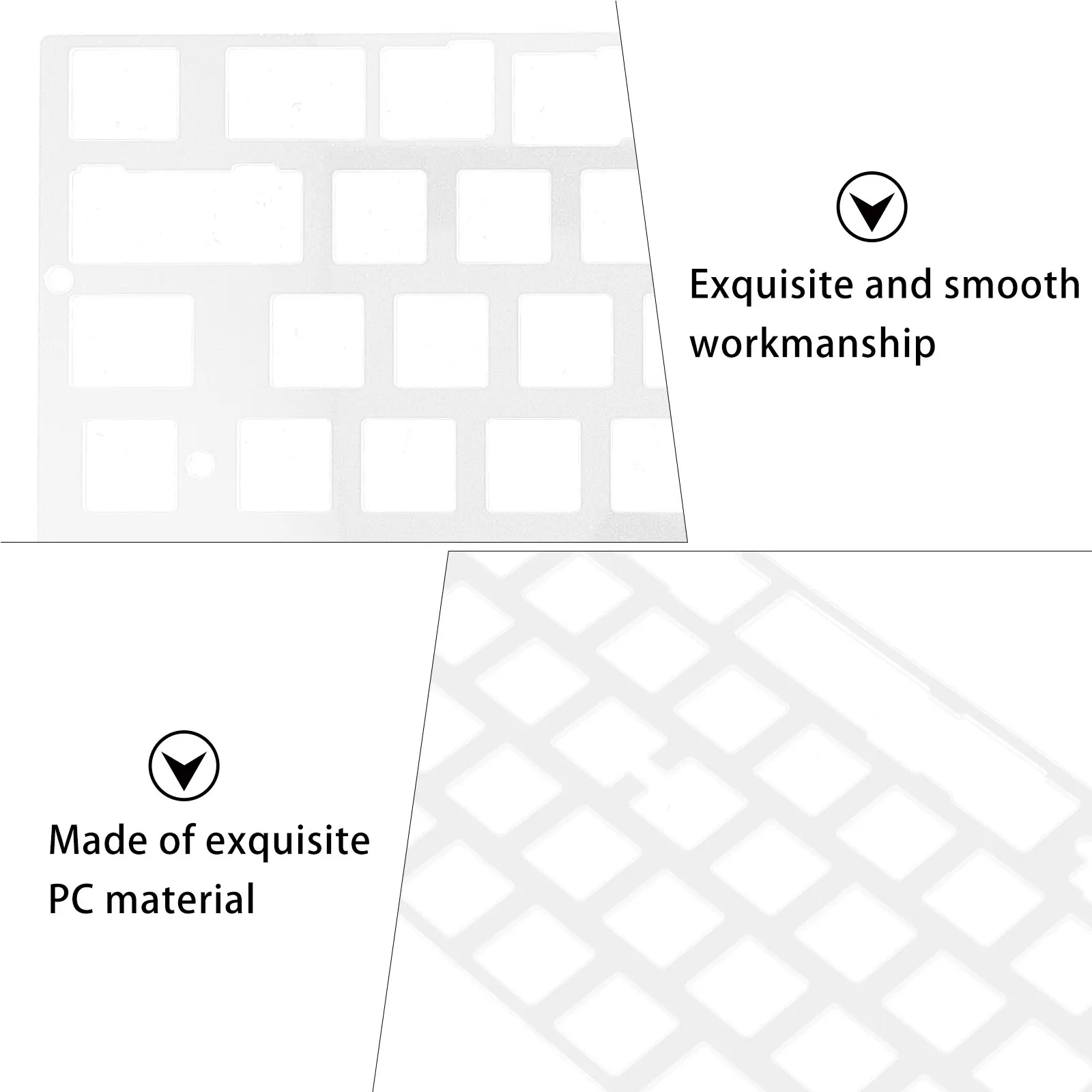 

60% Custom Mechanical Keyboard Positioning Board Splitted Plate Support for 2u Professional Practical Computer