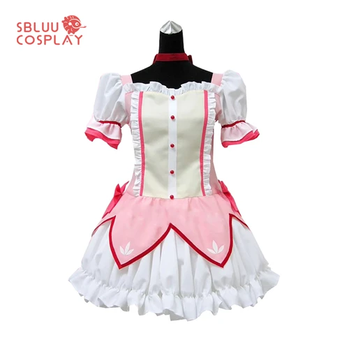 SBluuCosplay 마술사 카나메 마도카 코스프레 코스튬 원피스, 목걸이 할로윈 코스튬 복장  Best5