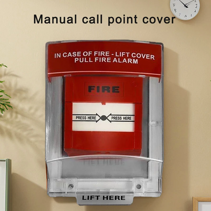 Transparent Fire Alarm Guard, Wall-Mounted Safety Enclosure, Protective Pull Station Case