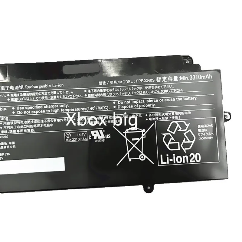 Imagem -04 - Bateria do Portátil para Fujitsu Lifebook Fpcbp536 U937 U938 Fpb0340s U939 U939x Cp73763401 14.4v 50wh 3310mah