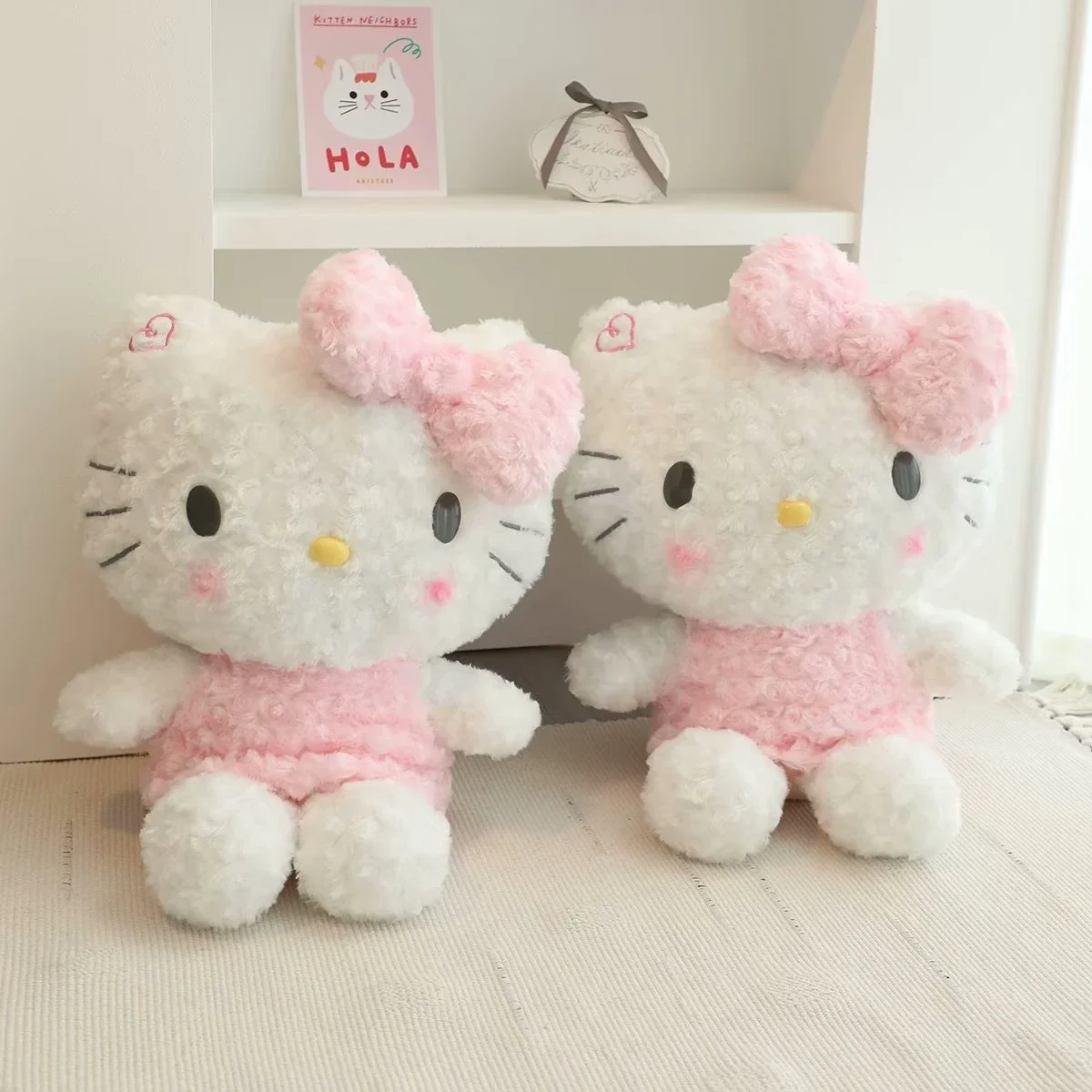 

Sanrio Kawaii Hello Kitty плюшевая игрушка мультяшная мягкая аниме приятная белая кошка плюшевые игрушки приятная кукла в японском стиле рождественские подарки для девочек