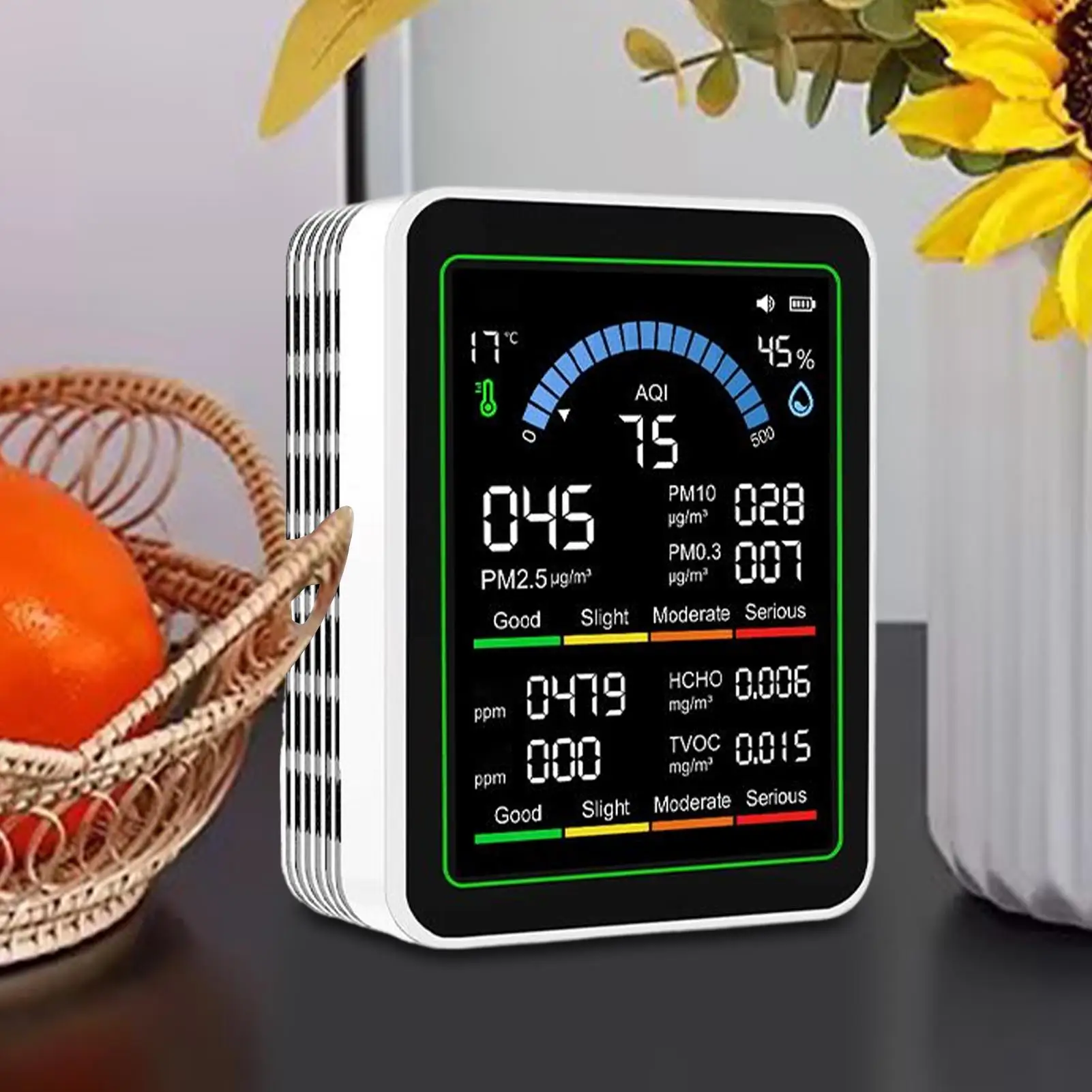 Teste de qualidade do ar doméstico portátil detector de ar interno testador de qualidade dispositivo medidor sensor portátil para quarto casa escritório