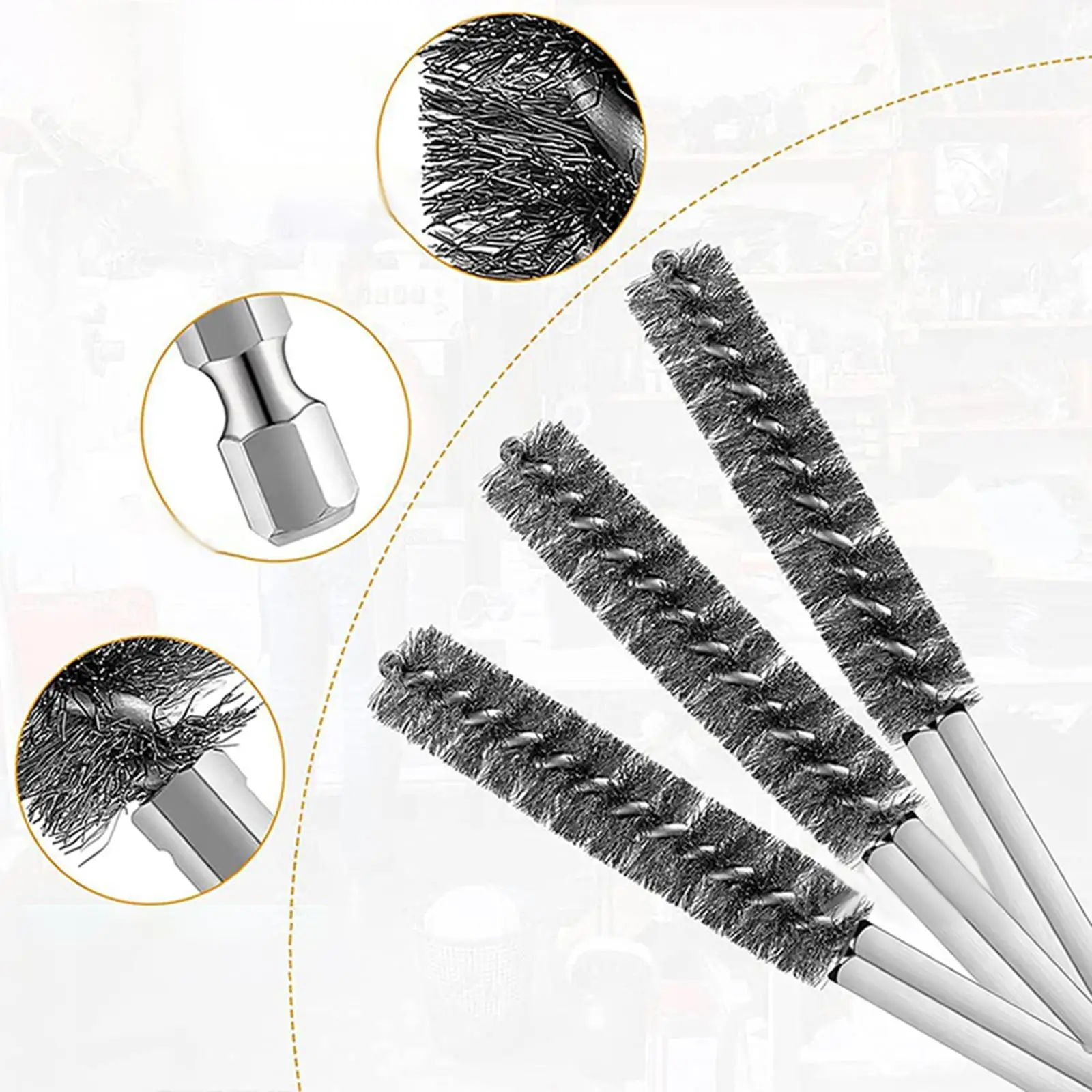 

High Quality Stainless Steel Wire Bore Brush Golf Cleaning Tool for Golf Supplies and Head Care