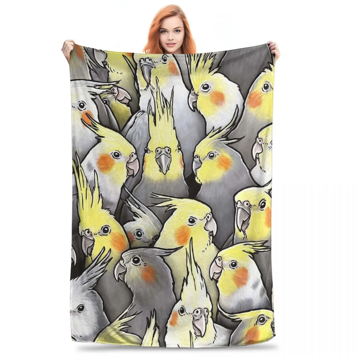 Cockatiels Galore Blankets Flannel Warm Throw Blankets Sofa Throw Blanket For Couch Bedding Travel Throws Bedspread Quilt