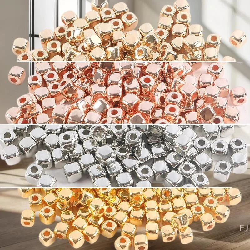 [YU] 100/200pcs CCB Vierkant Met Afgeronde Hoeken Kralen 3mm Gemengde Kleur Voor DIY Sieraden ketting Maken Accessoires