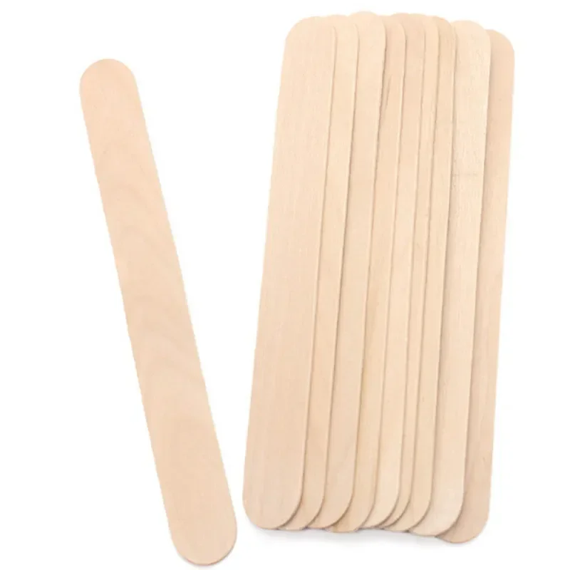 Heallor-Juego de palos de depilación corporal de madera, kit de belleza desechable, Depilador de lengua de madera, espátula, cera suave para el cabello, 10 unidades