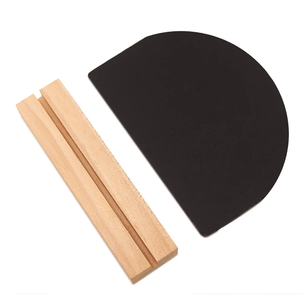

4Pcs Blackboard with Base Double-Sided Chalkboards Wooden Mini Message Boards Lightweight Wipe for Home Office Party