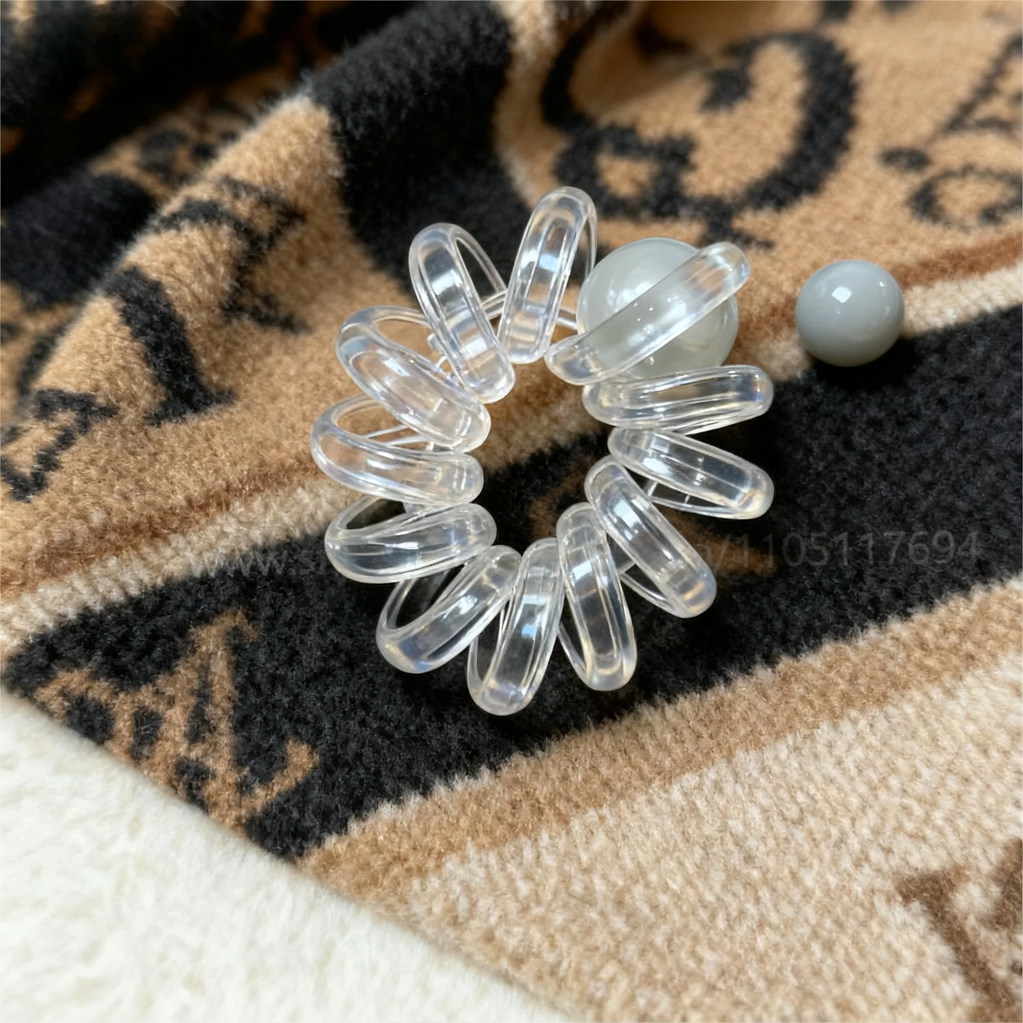 Pearl Transparent High Elasticity Hair Tie Non-Damaging Hair Rope Sweet Cool Spicy Girl Hair Rope Hair Accessory