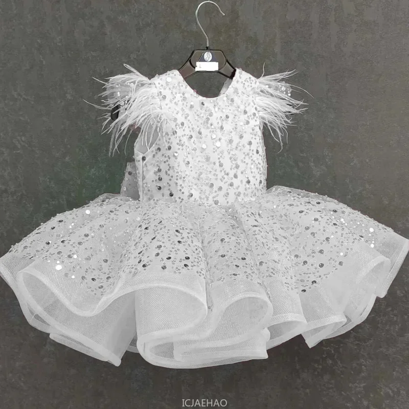 Party Dress 2025 Kids Princess Birthday DressesTutu Gown Vestido Piano Host Pageant Outfit Costume Children Flower Girl Wedding