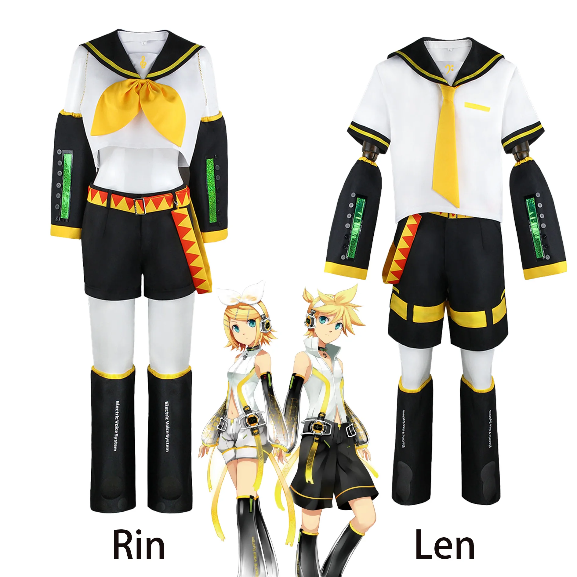 Homchee Trends COS Anime Men Len Cosplay Costume Anime Women Rin JK Uniform for Comic Con Outfits