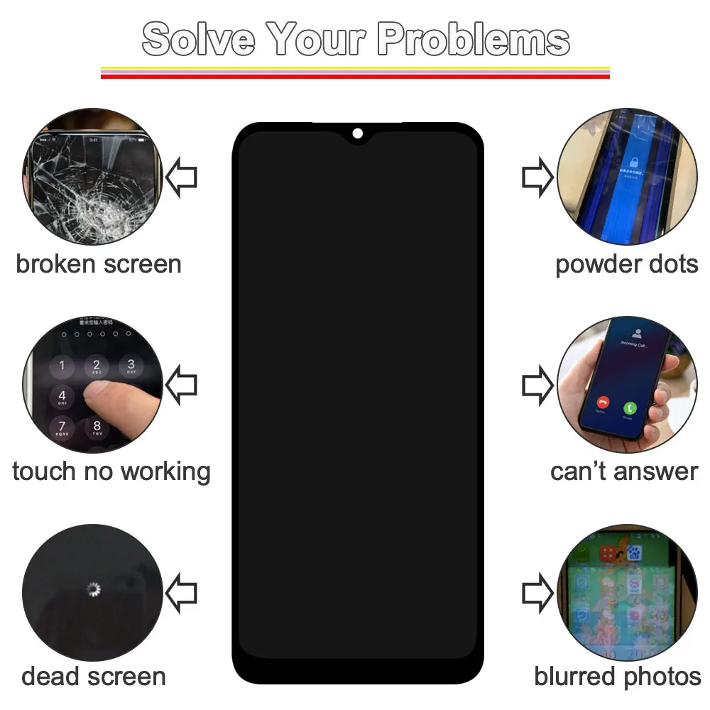 Tested LCD for Samsung Galaxy A22 5G A226B A226BR A226L Display Touch Screen Digitizer Assembly with Frame for Samsung A22 5G
