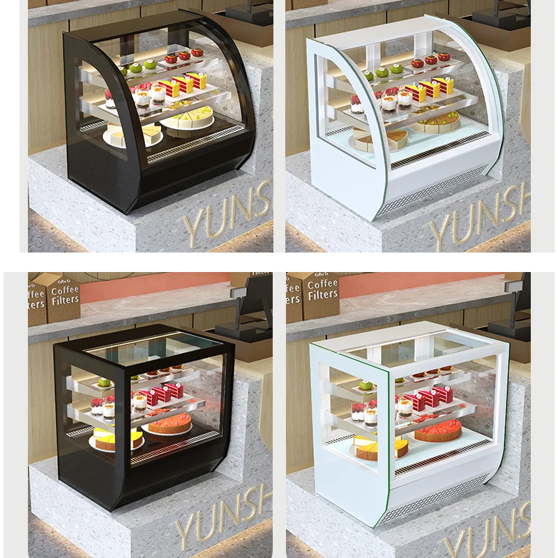 Cake Display Cabinet Refrigerated Commercial Small Back-door Air-cooled Desktop Dessert Fruit Cooked Food Pastry Keep Fresh