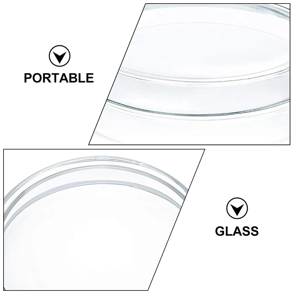 

4Pcs High Borosilicate Glass Petri Dishes Professional Chemistry Corrosion Heat Resistant Laboratory Plates for Education
