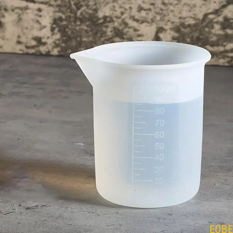 e0be nonstick ซิลิโคนผสมถ้วยเรซิ่นวัดถ้วยเครื่องมือ Epoxy Mixing Cup
