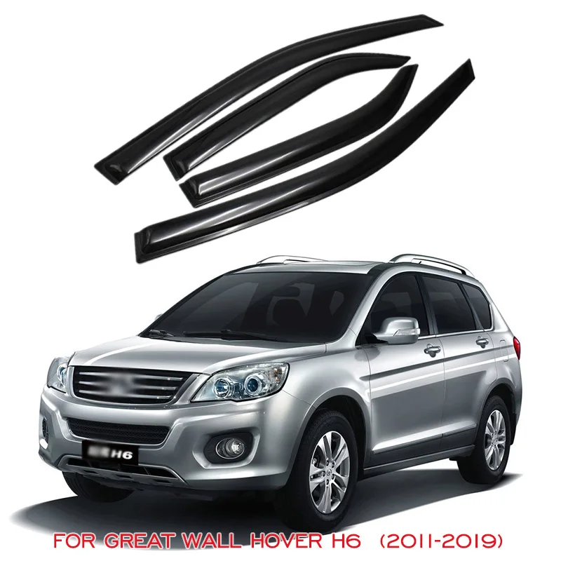 Side Window Deflector Car Awnings Shelters Sun Rain Guards For Great Wall Hover H6 2011 2012 2013 2014 2015 2016 2017 2018 2019