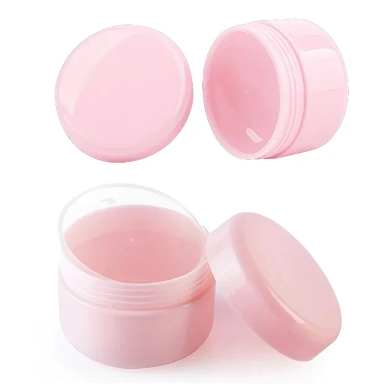 

30/60Pcs Plastic Face Cream Container Pink Makeup Jar Pot Refillable Cosmetic Bottles for Body Butter 10/20/30/50/100/150g