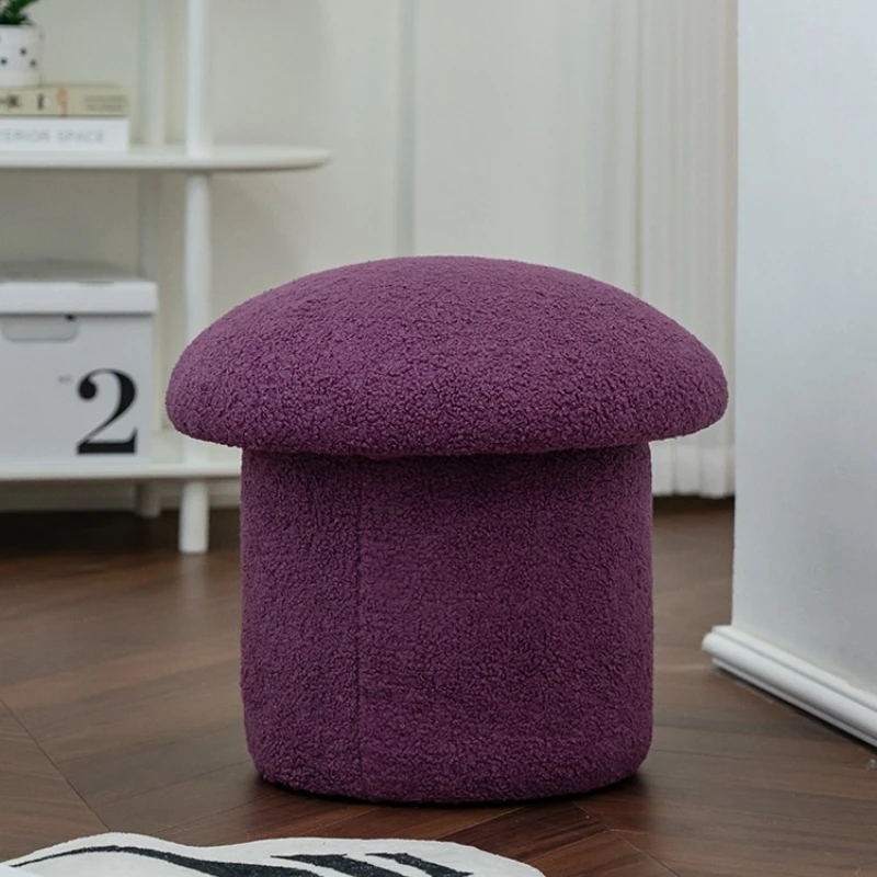 

Nordic-style Creative Ottoman Mushroom Sofa Stool Living Room Home Soft Seat Round Stools Entrance Stool Shoe Changing Stool