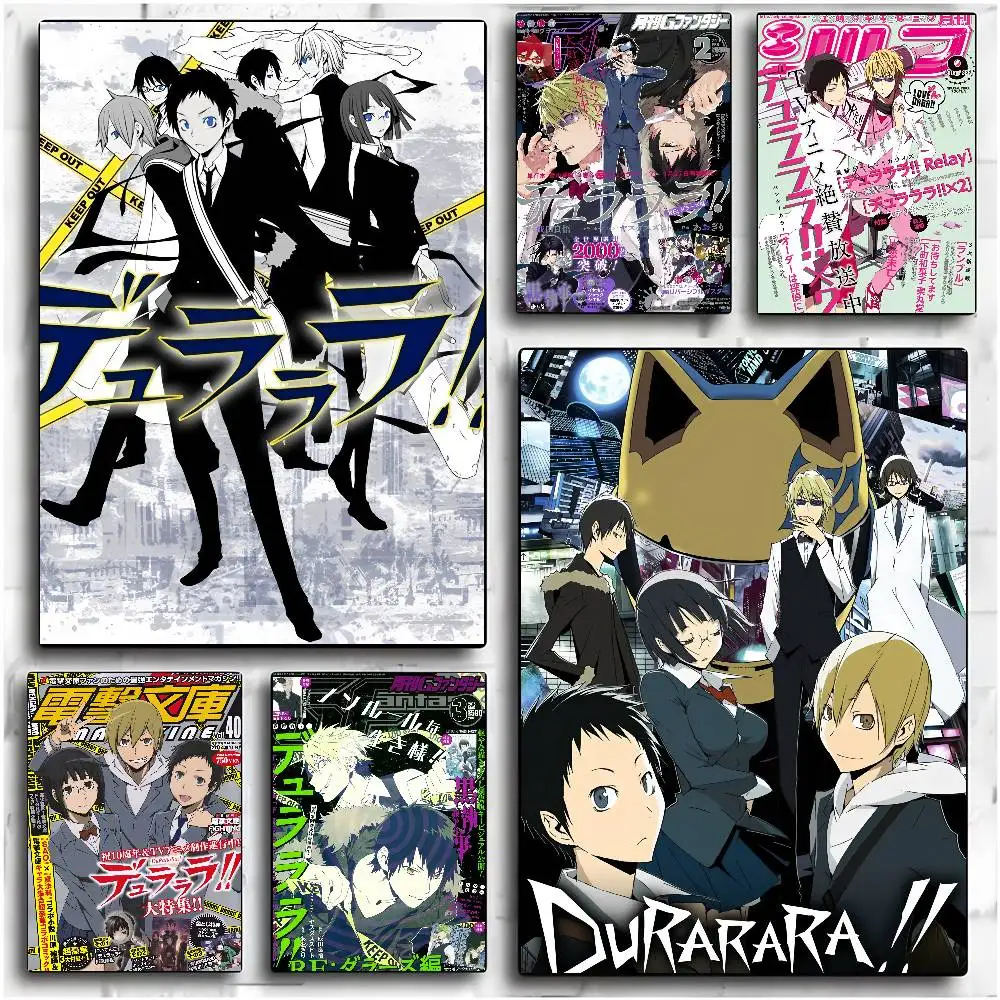 D-durarara 3way Stand-off Anime Poster No drilling required leaves no marks Self-adhesive stickers can be applied to any surface