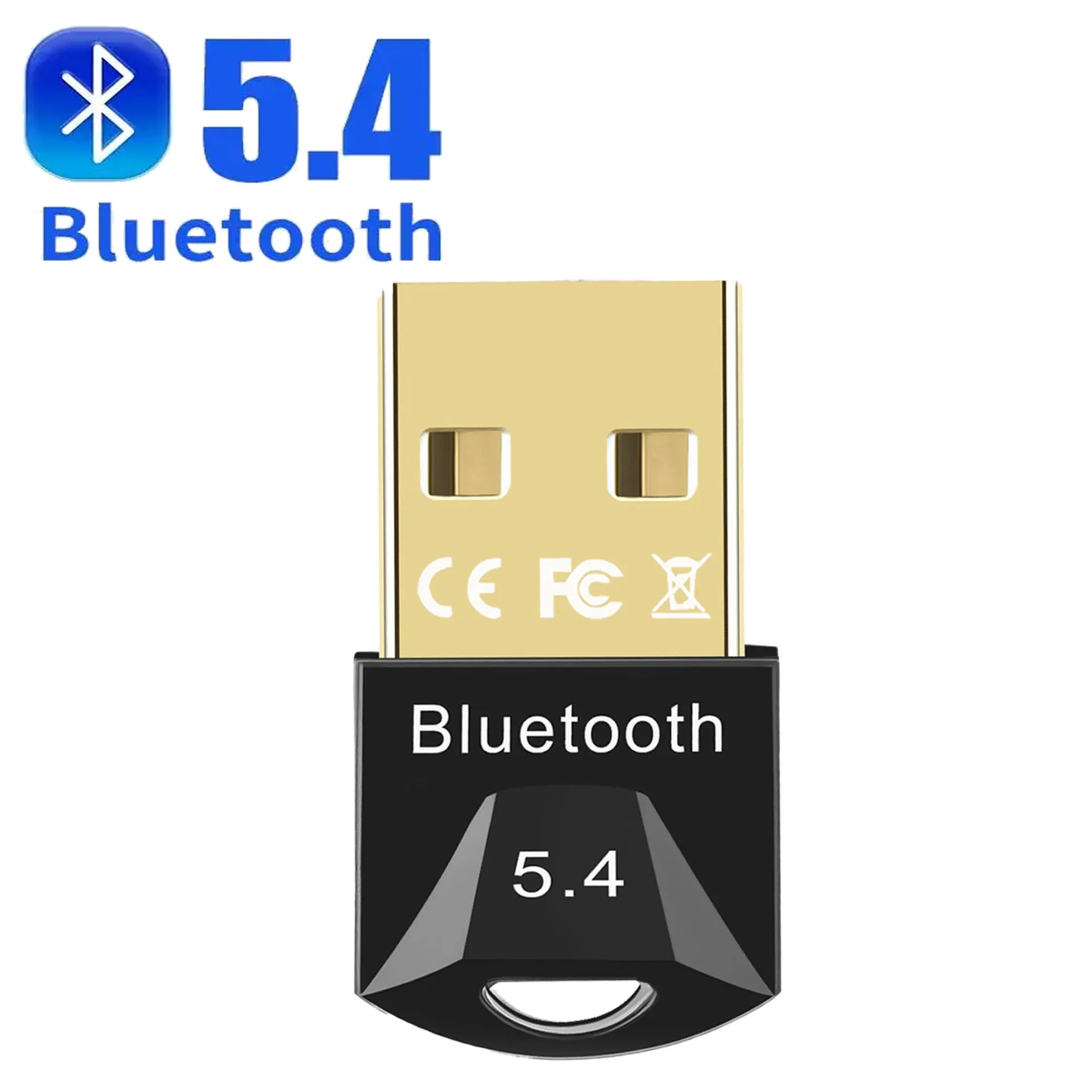 Adapter USB Bluetooth do PC USB Bluetooth 5.4/ 5.3/ 5.1/ 5.0 Dongle Odbiornik do Głośnika Myszy Klawiatury Transmiter Audio Muzyki — zdjęcie 2