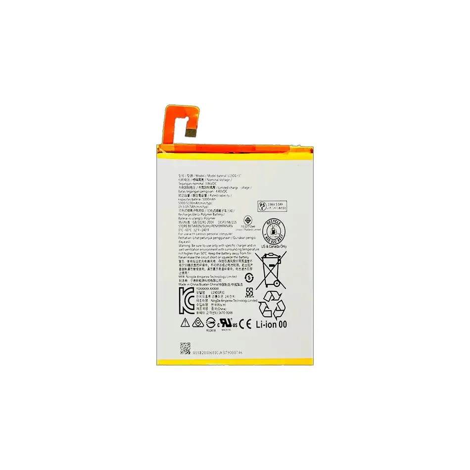 بطارية كمبيوتر لوحي L19D1P31 متينة عالية السعة لجهاز Lenovo Tab M8 Tb-8505F M N I 5000Mah