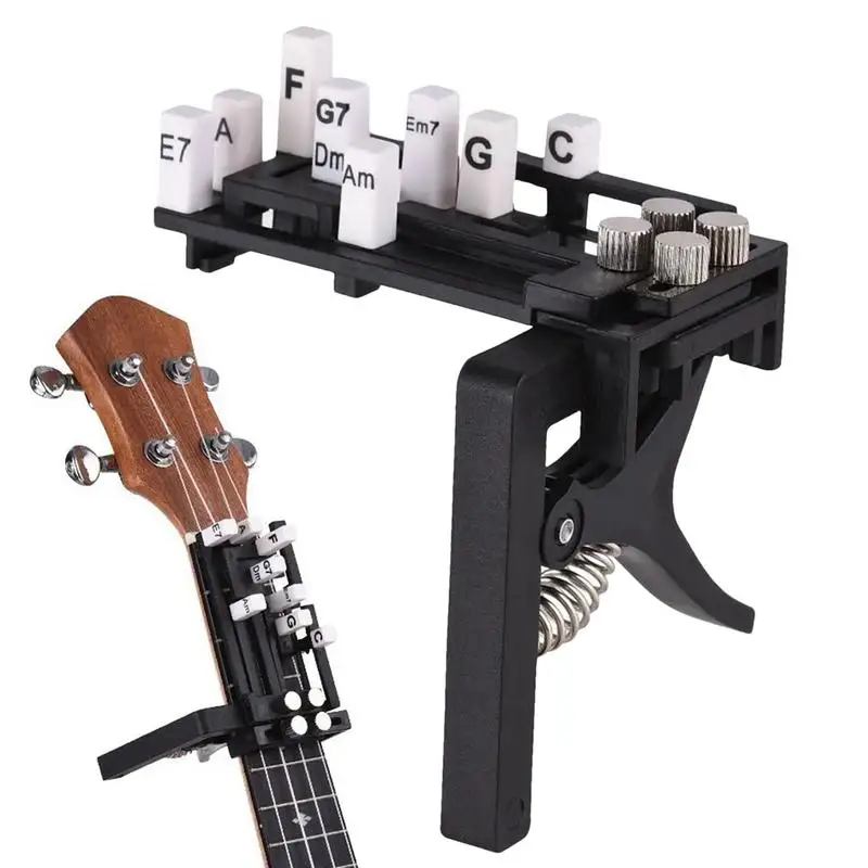 

Ukulele Chord Tool Reusable Ukulele Chord Trainer Guitar Aid Assisted Tool Compact Ukulele Chord Assistant Ukulele Accessories