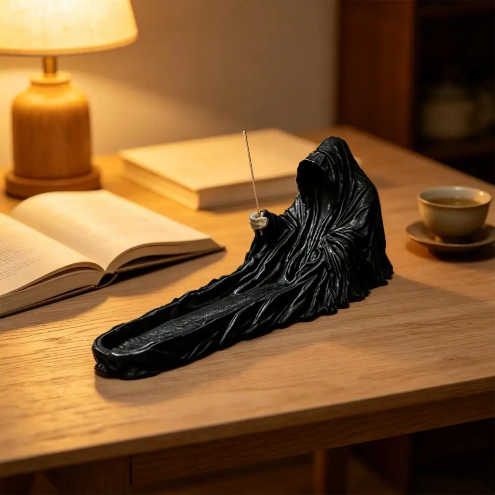 Grim Reaper Incense Holder 3D Printed Gothic Incense Stick Burner Halloween Aromatherapy Burner for Yoga Meditation Home Decor