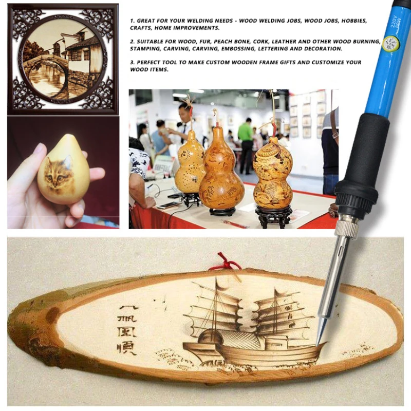 

Electric Soldering Iron Adjustable Temperature Digital Display Electronic Welding Repair Tools With Solder Tin Iron Tips