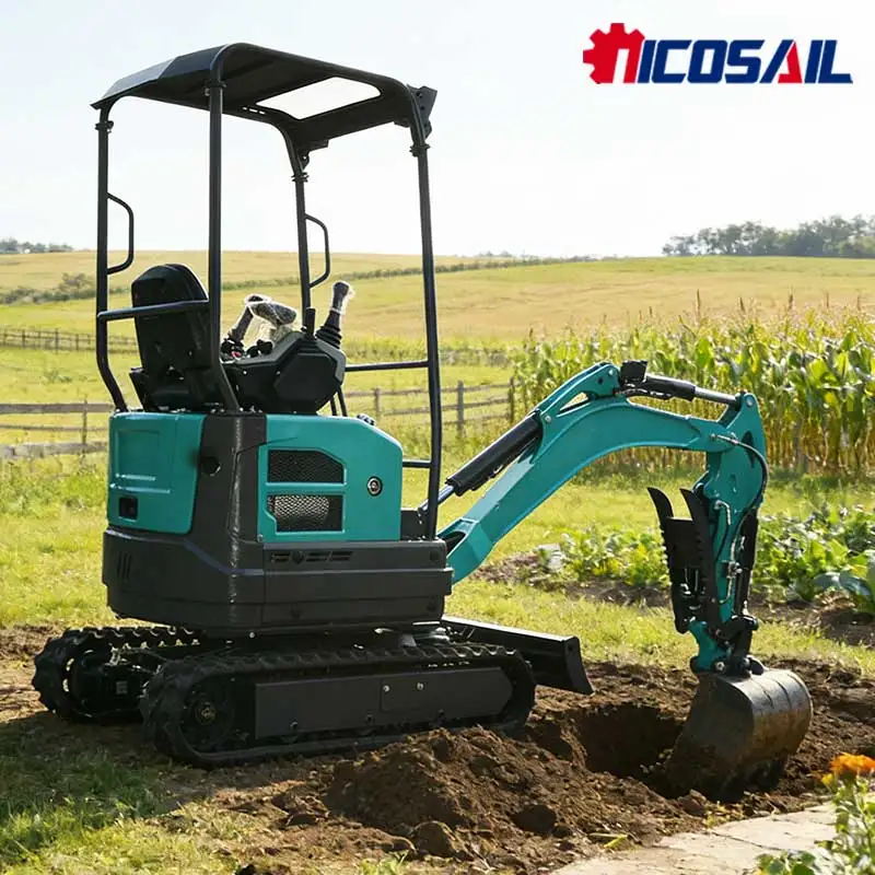 

Мини-экскаватор 2 тонны с нулевым выносом задней части, пилотным управлением, гидравлический, для ландшафтных работ и использования в узких пространствах