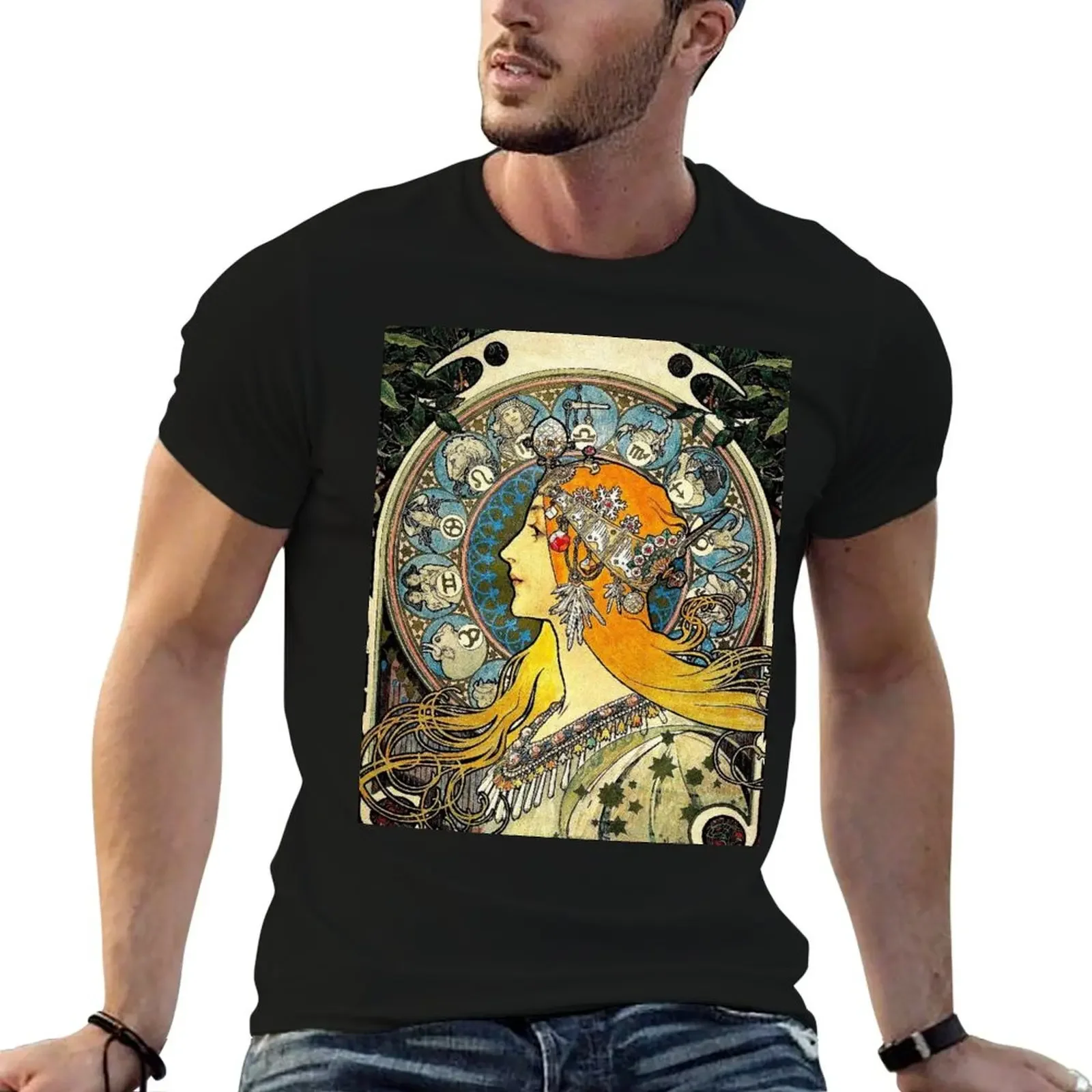 GYPSY ASTROLOGY;Vintage Fortune Teller Print T-Shirt summer clothes street wear anime shirts men