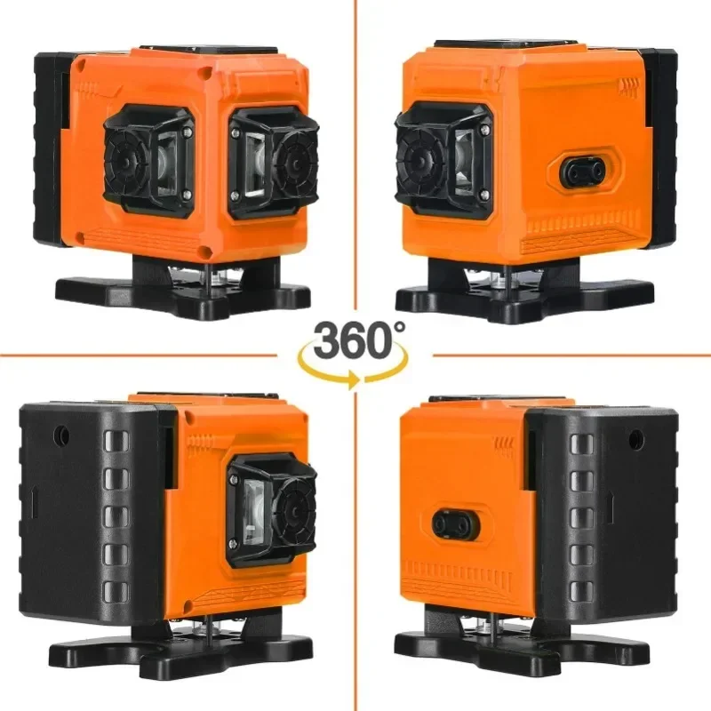 

2024 New 110/220V 12 line 3D green light laser level 360 construction tools High precision brightness horizontal vertical