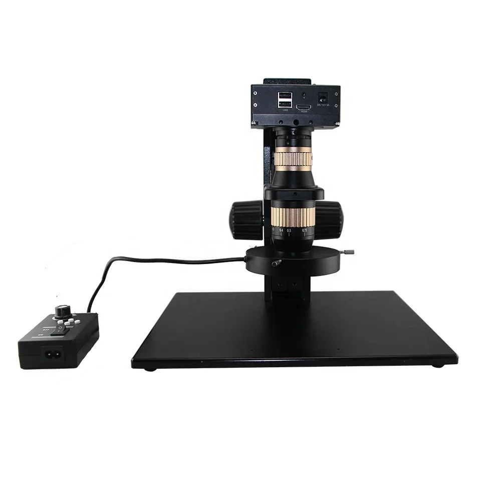 Ft-Opto FM4K0325 Golden Zoom 0.3X-2.5X C Mount Industrial Inspection Compound LCD Microscope