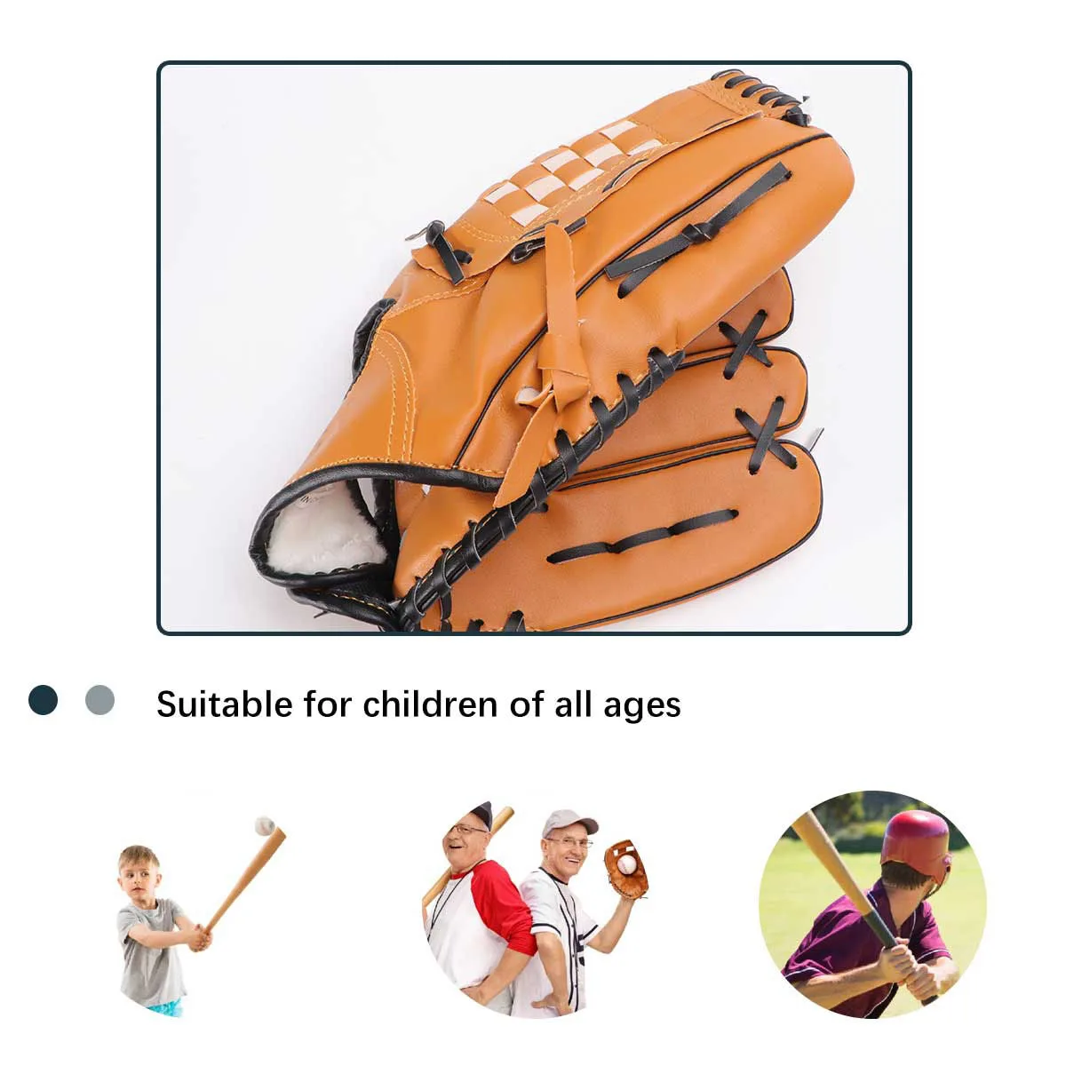 قفاز اليد اليسرى البيسبول البيسبول سلة صفراء نسج تصميم خففت وسادة النخيل تأثير الحد حزام قابل للتعديل ارتداء مستقر