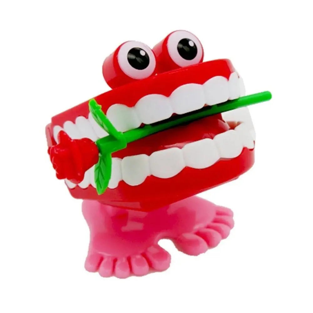 Zabawka nakręcana z plastiku, dźwięk szczekania, śmieszna, urocza zabawka dentystyczna w kształcie zęba, nakręcana zabawka, prezent na Halloween