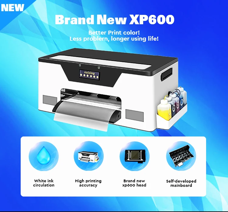 Xp600 رأس الطباعة A3 Dtf طابعة آلة طباعة القمصان آلة طباعة الشاشة Dtg آلة طباعة تي شيرت